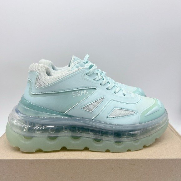 Shoes 53045 Bump Air Platform Sneaker Blue Mint Size EU 39 US 8- 8.5 - Picture 4 of 13